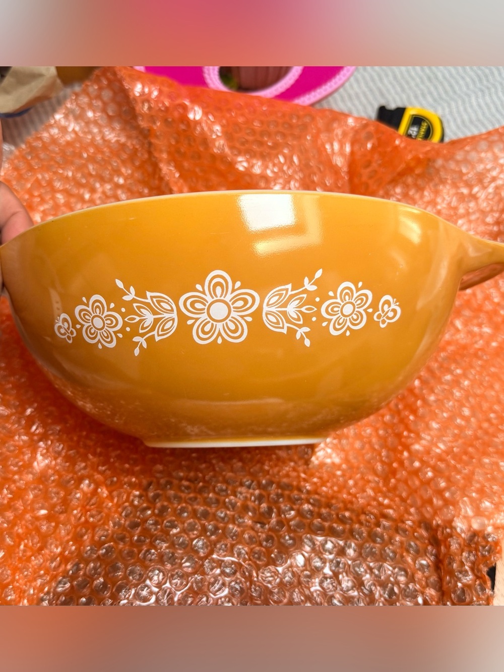 Vintage PYREX #444 Butterfly Gold Cinderella Mixing Bowl 4qts